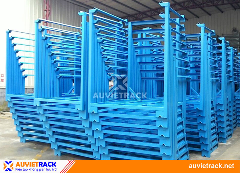 Pallet săt chồng ngược - pallet sắt xếp chồng Âu Việt Rack