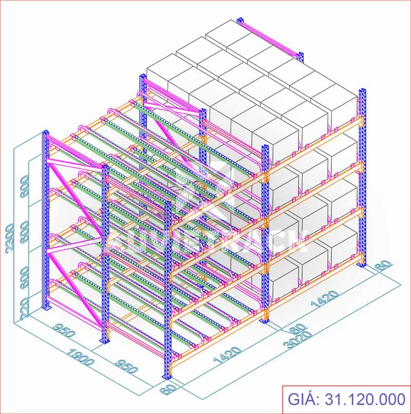 Giá kệ Con Lăn Carton