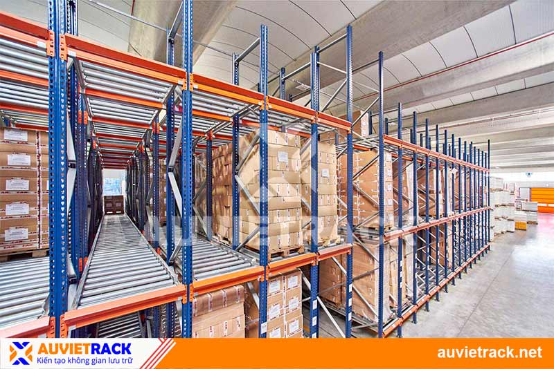 Kệ pallet con lăn trượt tự động