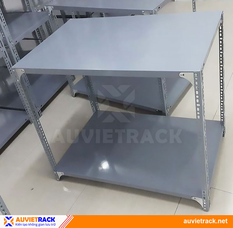 Kệ sắt V lỗ 2 tầng có thể tháo lắp linh hoạt