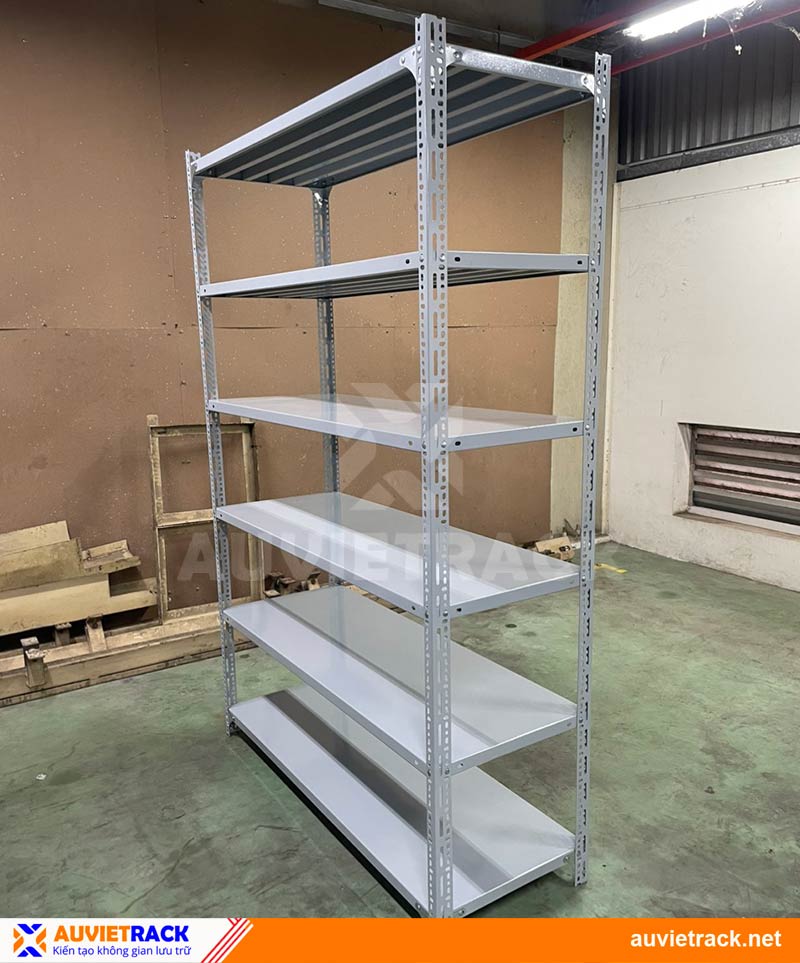 Kệ thép V lỗ 6 tầng sơn tĩnh điện
