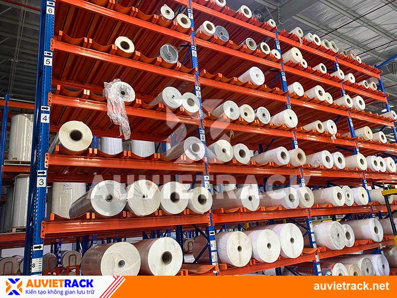 Kệ kho bao bì Selective chứa cuộn giấy