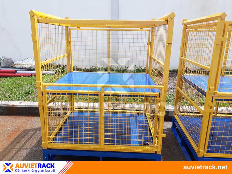 Pallet sắt vách lưới